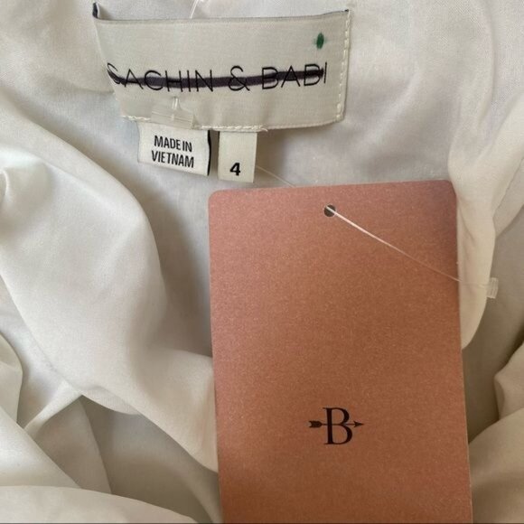 BHLDN Sachin & Babi Sequin Odelle Midi Dress in Silver & Gold Size 4 NWT - Picture 10 of 12